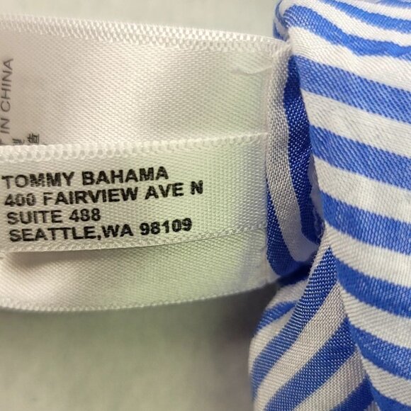 Tommy Bahama Blue White Striped Adjustable Strap Flowy Camisole Oversized Small - Picture 8 of 11